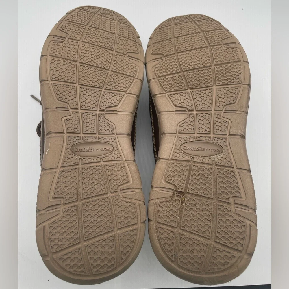 Croft & Borrow Dark Brown Memory Foam Boat Shoes, Men’s Size 8